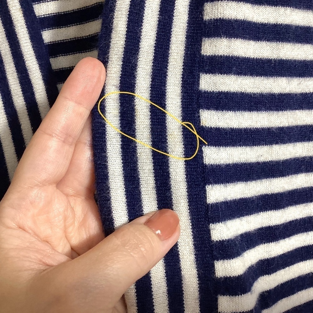 Talbots 1X Classic Capsule Striped Open Mid Length Teacher Cardigan Wool Blend - Picture 13 of 13